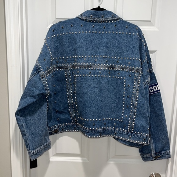 NWT NFL G-III 4her Carl Banks Game Ball Denim Jacket Indianapolis Colts football - Picture 12 of 13